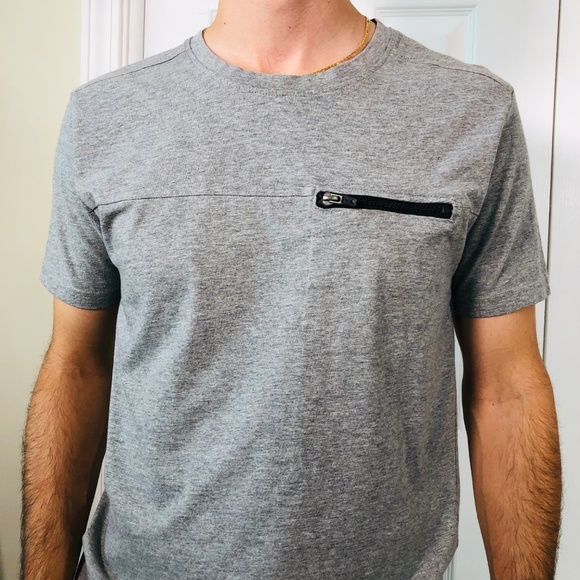 Loyalty & Faith Sounder Grey Zip Pocket T-Shirt M - Picture 2 of 6